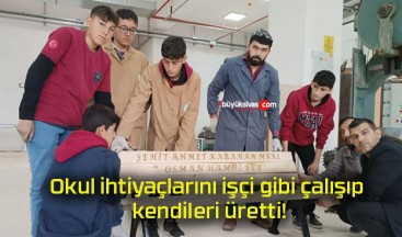 Okul ihtiyaçlarını işçi gibi çalışıp kendileri üretti!