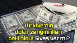 Türkiye’nin dolar zengini illeri belli oldu! Sivas var mı?