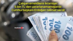 Çalışan emeklilere ikramiye! 5 bin TL’den yararlanamamışlardı! Cumhurbaşkanı Erdoğan talimat verdi!