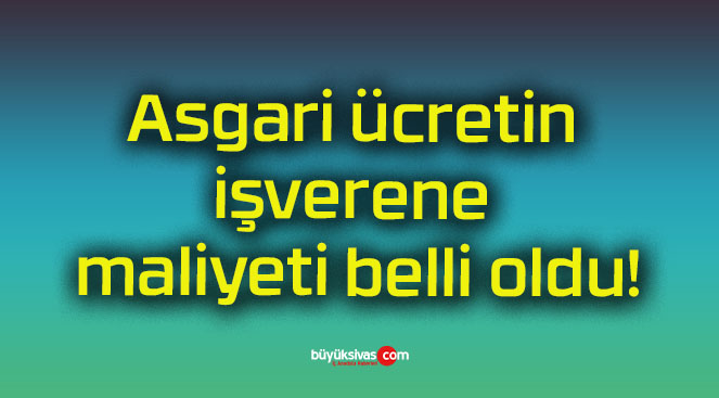 Asgari ücretin işverene maliyeti belli oldu!