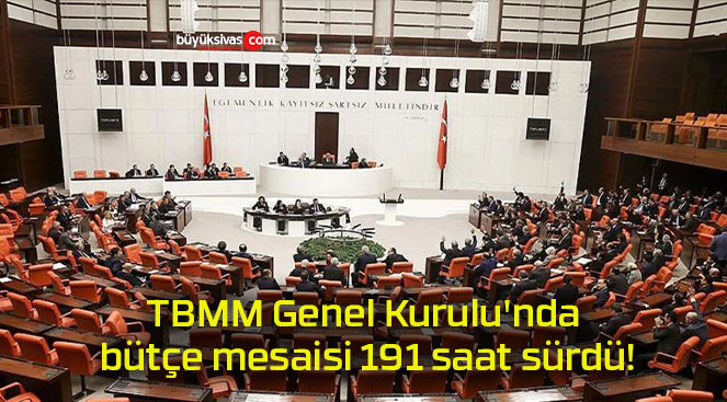 TBMM Genel Kurulu’nda bütçe mesaisi 191 saat sürdü!