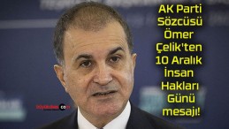 AK Parti Sözcüsü Ömer Çelik’ten 10 Aralık İnsan Hakları Günü mesajı!