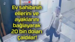 Ev sahibinin ellerini ve ayaklarını bağlayarak 20 bin doları çaldılar!