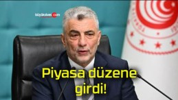 Piyasa düzene girdi!