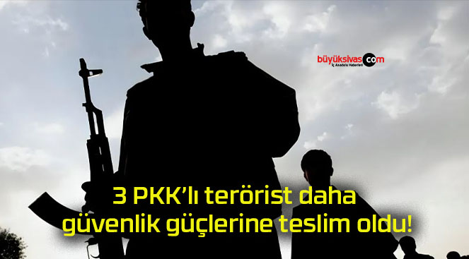 3 PKK’lı terörist daha güvenlik güçlerine teslim oldu!