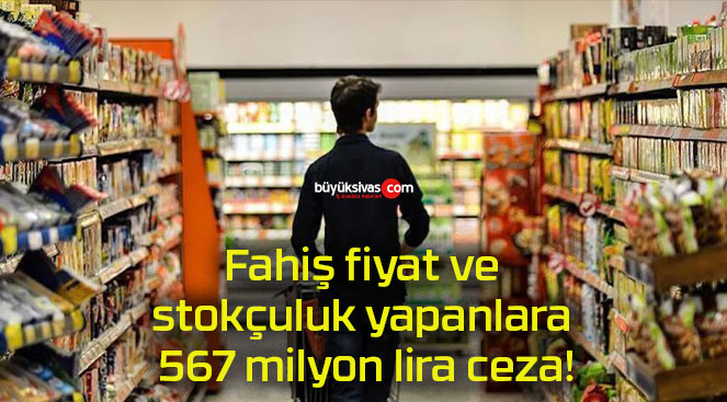 Fahiş fiyat ve stokçuluk yapanlara 567 milyon lira ceza!