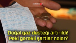 Doğal gaz desteği artırıldı! Peki gerekli şartlar neler?