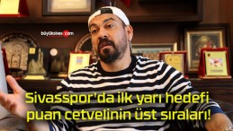 Sivasspor’da ilk yarı hedefi puan cetvelinin üst sıraları!