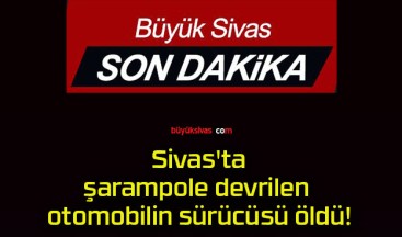 Sivas’ta şarampole devrilen otomobilin sürücüsü öldü!