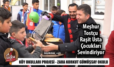 Sivaslı meşhur Tostçu Raşit Usta çocukları sevindiriyor