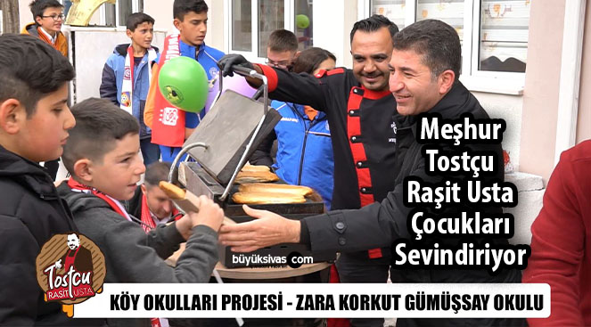 Sivaslı meşhur Tostçu Raşit Usta çocukları sevindiriyor