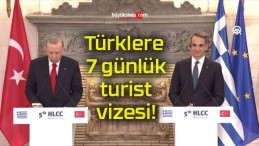 Türklere 7 günlük turist vizesi!