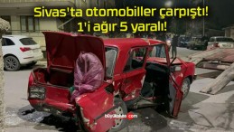 Sivas’ta otomobiller çarpıştı! 1’i ağır 5 yaralı!