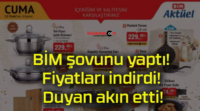 BİM şovunu yaptı! Fiyatları indirdi! Duyan akın etti!