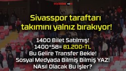 Sivasspor taraftarı takımını yalnız bırakıyor!