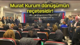 Murat Kurum dönüşümün reçetesidir!