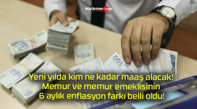 Yeni yılda kim ne kadar maaş alacak! Memur ve memur emeklisinin 6 aylık enflasyon farkı belli oldu!