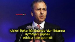 İçişleri Bakanlığı önünde ‘dur’ ihtarına uymayan şüpheli etkisiz hale getirildi!