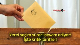 Yerel seçim süreci devam ediyor! İşte kritik tarihler!