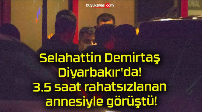 Selahattin Demirtaş Diyarbakır’da! 3.5 saat rahatsızlanan annesiyle görüştü!