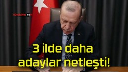 3 ilde daha adaylar netleşti!