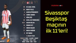 Sivasspor – Beşiktaş maçının ilk 11’leri!