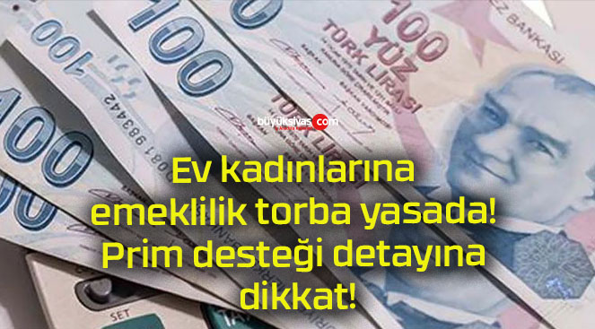 Ev kadınlarına emeklilik torba yasada! Prim desteği detayına dikkat!