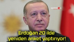 Erdoğan 20 ilde yeniden anket yaptırıyor!