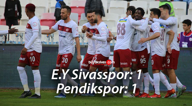 Trendyol Süper Lig: E.Y Sivasspor: 1 – Pendikspor: 1 (İlk yarı)