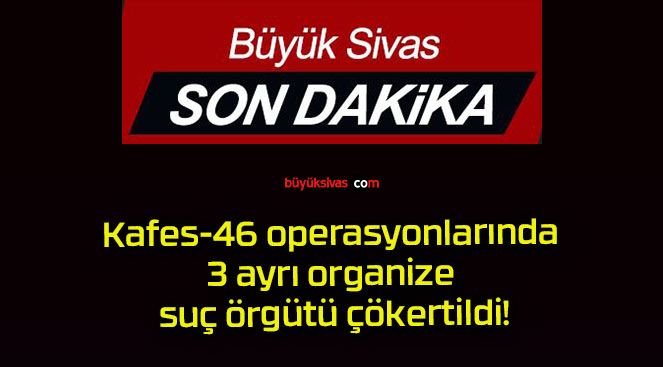 Kafes-46 operasyonlarında 3 ayrı organize suç örgütü çökertildi!