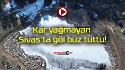 Kar yağmayan Sivas’ta göl buz tuttu!