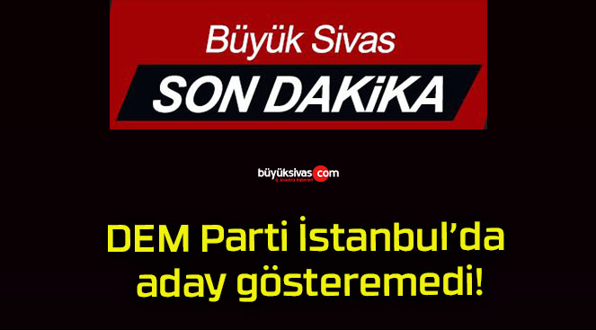 DEM Parti İstanbul’da aday gösteremedi!