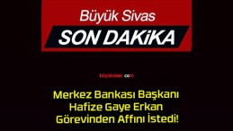 Merkez Bankası Başkanı Hafize Gaye Erkan Görevinden Affını İstedi!