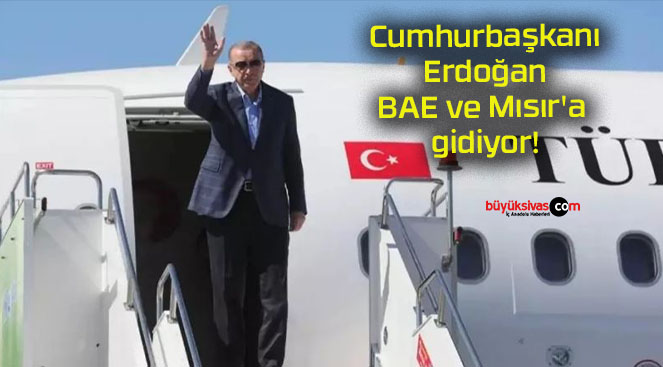 Cumhurbaşkanı Erdoğan BAE ve Mısır’a gidiyor!