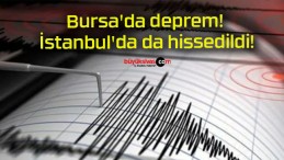 Bursa’da deprem! İstanbul’da da hissedildi!