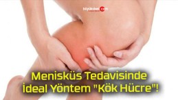 Menisküs Tedavisinde İdeal Yöntem “Kök Hücre”!