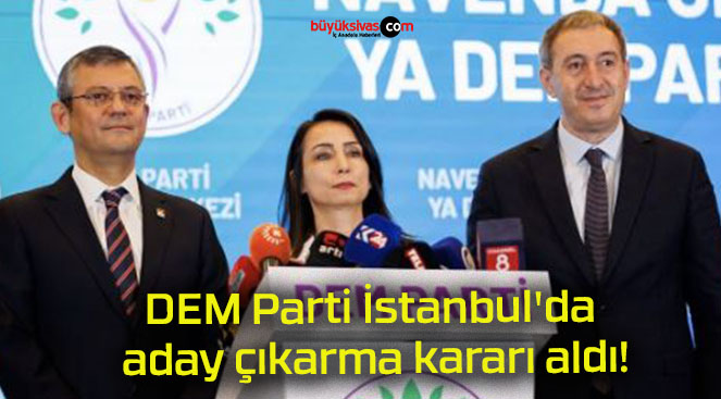 DEM Parti İstanbul’da aday çıkarma kararı aldı!