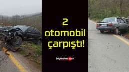 2 otomobil çarpıştı!