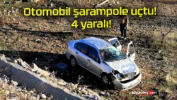 Otomobil şarampole uçtu! 4 yaralı!