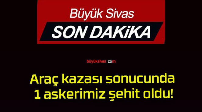 Araç kazası sonucunda 1 askerimiz şehit oldu!