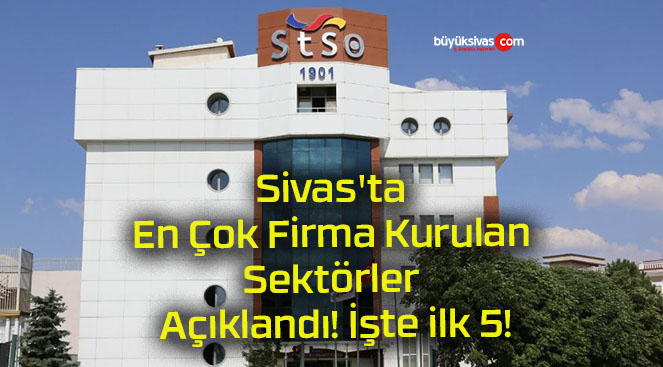 Sivas’ta En Çok Firma Kurulan Sektörler Açıklandı! İşte ilk 5!
