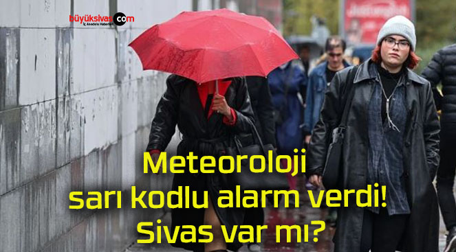 Meteoroloji sarı kodlu alarm verdi! Sivas var mı?