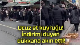 Ucuz et kuyruğu! İndirimi duyan dükkana akın etti!