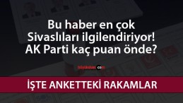 Bu haber en çok Sivaslıları ilgilendiriyor! AK Parti kaç puan önde?