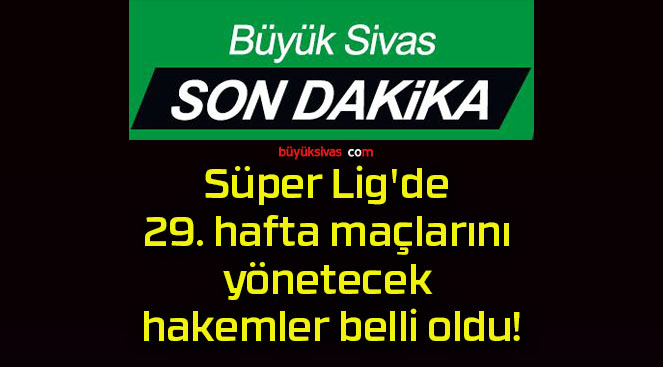 Süper Lig’de 29. hafta maçlarını yönetecek hakemler belli oldu!