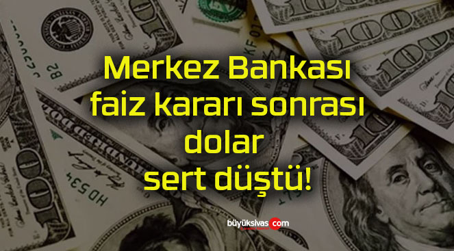 Merkez Bankası faiz kararı sonrası dolar sert düştü!