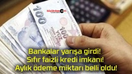 Bankalar yarışa girdi! Sıfır faizli kredi imkanı! Aylık ödeme miktarı belli oldu!