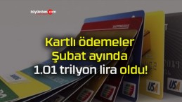 Kartlı ödemeler Şubat ayında 1.01 trilyon lira oldu!