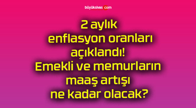 2 aylık enflasyon oranları açıklandı! Emekli ve memurların maaş artışı ne kadar olacak?