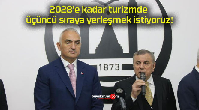 2028’e kadar turizmde üçüncü sıraya yerleşmek istiyoruz!